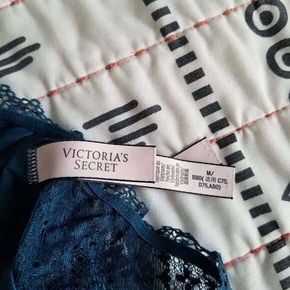 Victoria's Secret Teal Front Closure Racerback Bralette Medium - Picture 5 of 7